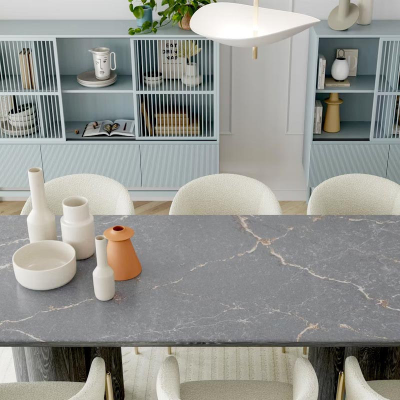 Plan de travail en Quartz Silestone® Parisien Bleu